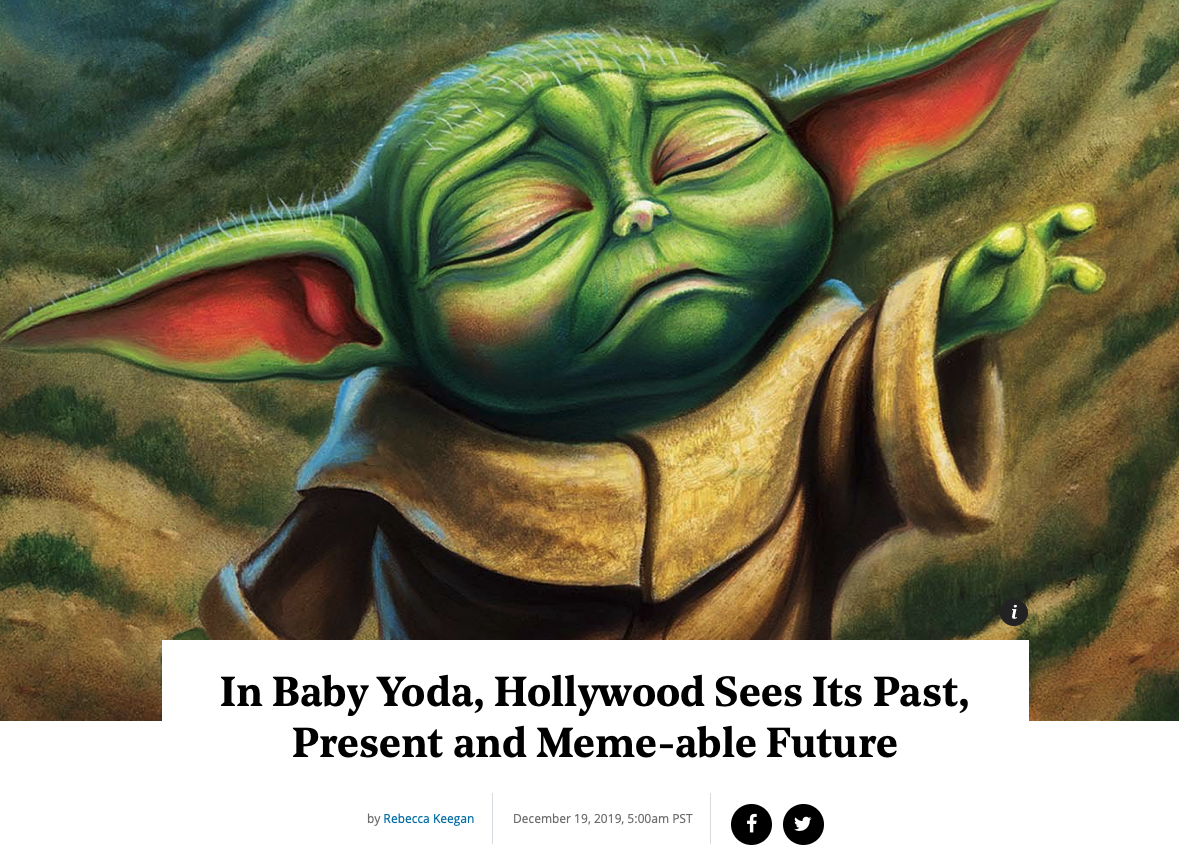 Baby Yoda Represents the Past, Present and Future of Hollywood